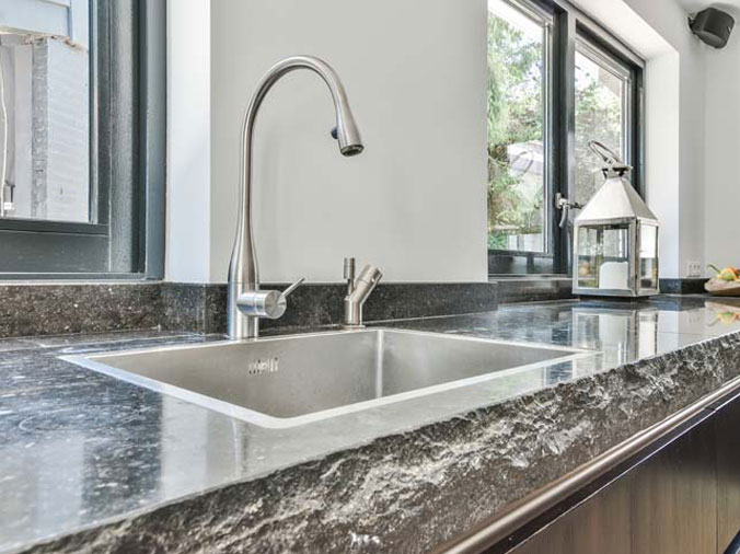 Kitchen sink with satin finish kitchend sink faucet